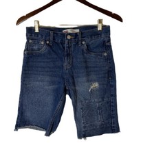 Levi s Girl s Youth Denim Distressed 511 Slim Bermuda Shorts Size 14