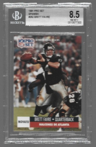 1991 PRO SET SPANISH #262 BRETT FAVRE BGS 8.5 RC HOF GREEN BAY PACKERS