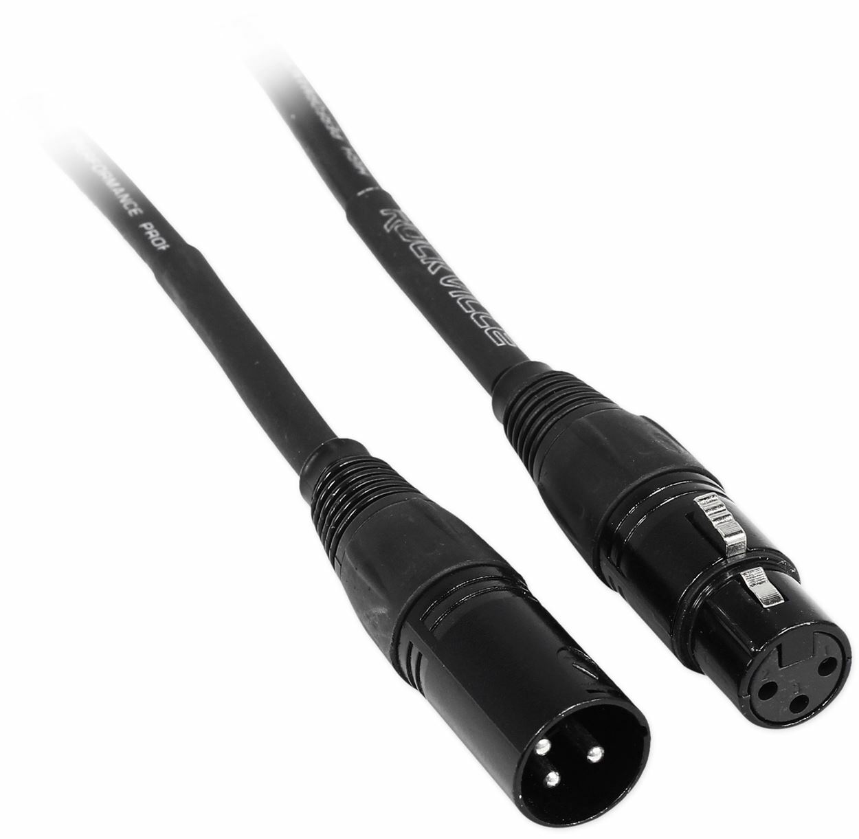 Микрофонный кабель Rockville RCXFM3P-B Black с 3 разъемами REAN XLR, 100% медь