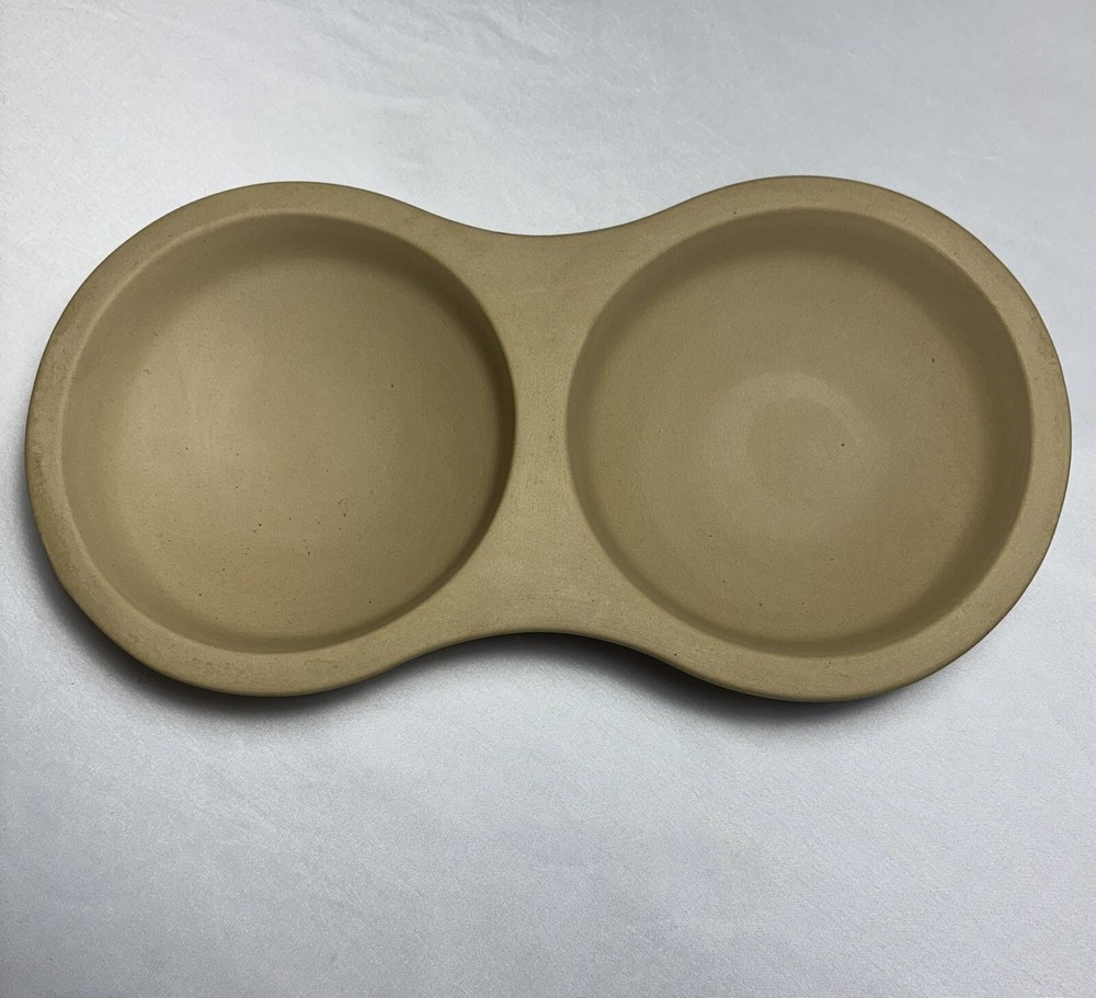 Pampered Chef Stoneware Double Egg Cooker Baker 11.75 Inch USA Made