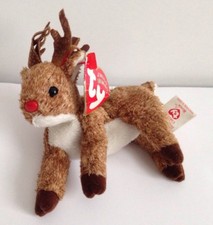 TY Beanie Babies Roxie Reindeer Jingle with Tags retro vintage