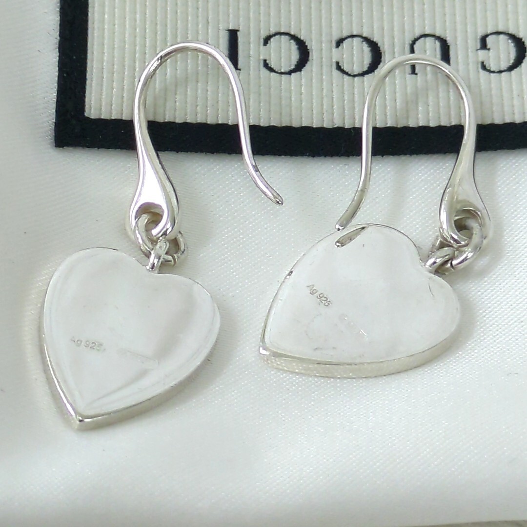 GUCCI Earrings Heart Sterling Silver Hook Fastening drop GUCCI Earrings Heart Sterling Silver Hook Fastening drop
