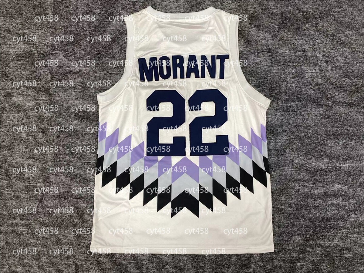 Movie Basketball Jersey Ja Morant #22 White