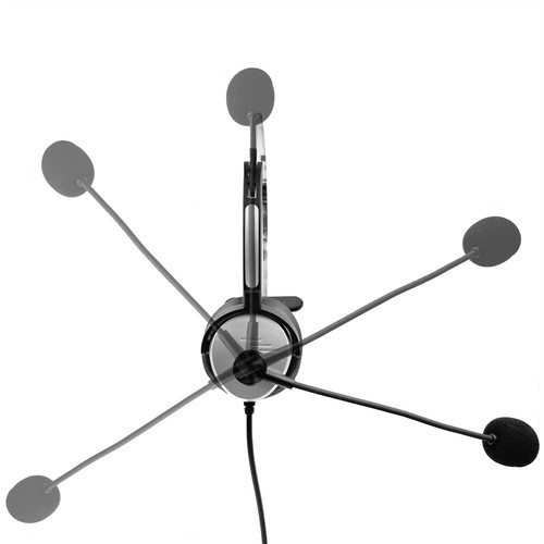 Call Center Telephone/IP Phone Headset With Boom Mic 4-pin RJ9 Modular Connector - Zdjęcie 6 z 10