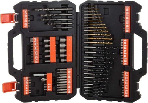 Black & Decker 109 Stück Holz Metall Stein Bohrer und Schraubendreher Bit Set A7200 - Bild 1 von 3