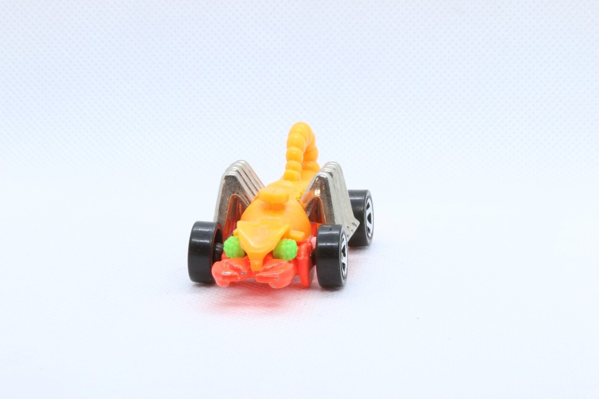 1996 Hot Wheels Blue Card #485 EVIL WEEVIL Orange w/Chrome 5 Spoke