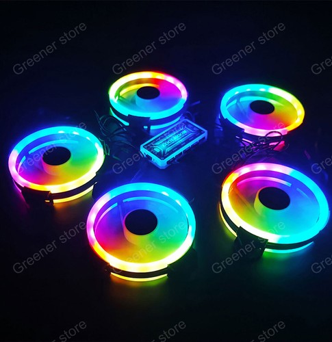 120MM RGB PC obudowa zestaw wentylatorów chłodzących 1/3/5/6-pak z kontrolerem piasty zdalne sumgo - Zdjęcie 10 z 16