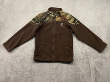 Browning Sweatshirt Kids Extra Large Brown Camouflaged Full Zip Outdoors Fleece