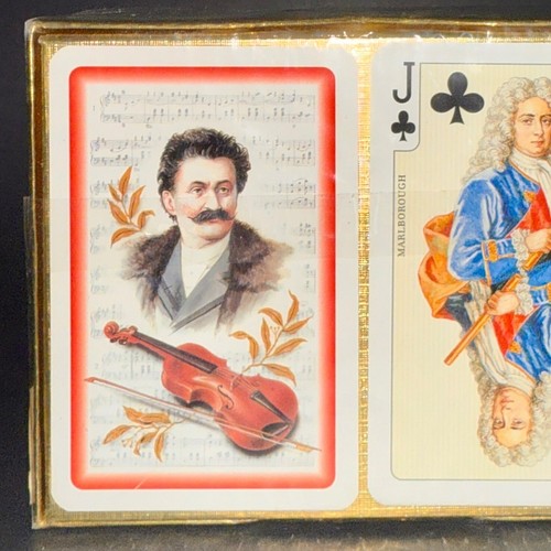 Vintage Sealed Piatnik Playing Cards Double Deck Johann Strauss Austria NOS - Picture 5 of 10