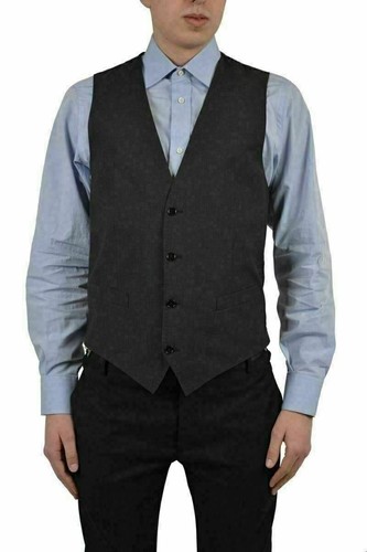 Dolce \u0026 Gabbana Hombre Gris con Botones Chaleco Ee. Uu. 38 It 48 | eBay