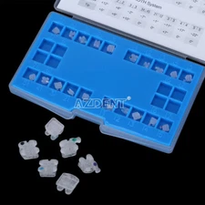 AZDENT Dental Orthodontic Ceramic Braces Brackets Roth .018" Hooks 3-4-5 Marked