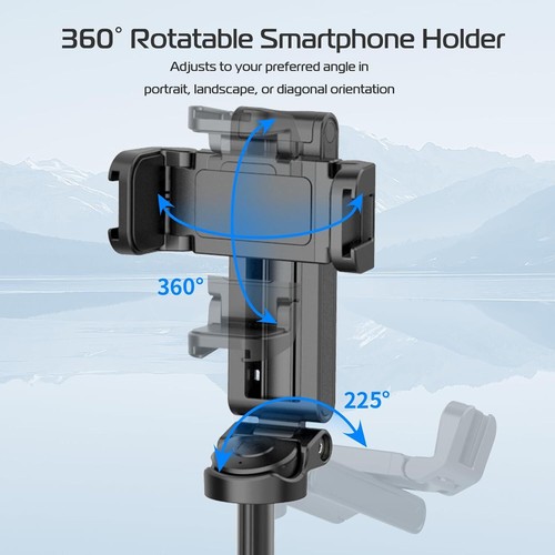 ULANZI JJ02 Selfie Stick Tripod Extendable Grip Phone Tripod 3-in-1 Phone Clip - Picture 4 of 8
