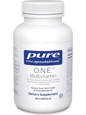 O.N.E. Multivitamin 120 Caps Pure Encapsulations - Exp 03/2026 - New And Sealed