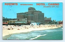 Postcard NJ 1983 Atlantic City Panoramic View Resorts International L14