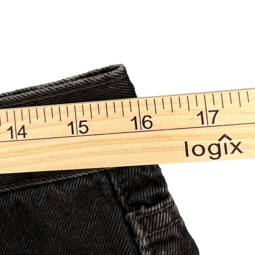 JEAN NOIR VINTAGE LEVIS 550 COUPE DÉTENDUE JAMBE EFFILÉE FABRIQUÉ AUX ÉTATS-UNIS 33X32 - Photo 4/9