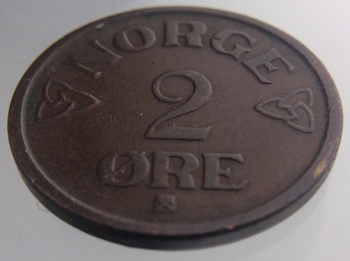 1953 Norway Two Ore KM# 399 Circulated Coin Bronze 073D - Picture 5 of 6