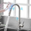 thumbnail 2  - Touch Kitchen Sink Faucet Pull Out Sprayer Brushed Nickel Mixer Tap Stainless