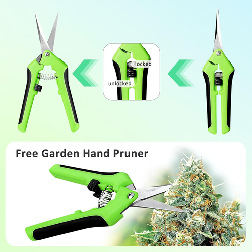 Growsun 2 piedi 8 livelli stendibiancheria erbe con rete appesa e cesoie da potatura nuovo - Foto 7 di 12