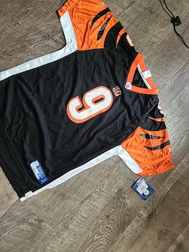 Vtg Reebok Cincinnati Bengals Carson Palmer #9 Blk Screened Jersey youth XL Nwt - Picture 2 of 3