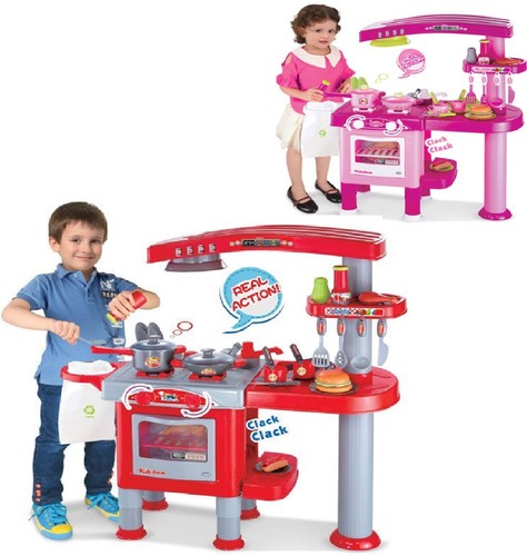 69PC LARGE CHILDRENS KIDS KITCHEN COOKING ROLE PLAY PRETEND TOY COOKER GAME SET
