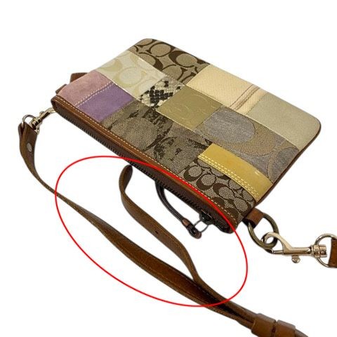 COACH shoulder bag pouch patchwork multicolor all… - image 9