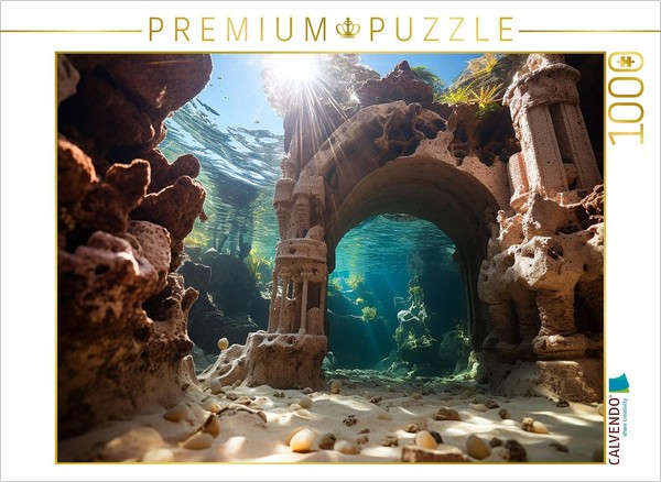 Calvendo Puzzle Underwater Ruins | 1000 Pieces, Finished Size 25.2 × 18.9 In (64-image