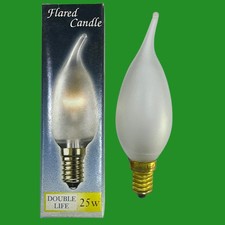 1x 25W Crompton Frosted Bent Tip Candle Dimmable Light Bulb SES E14 Small Screw