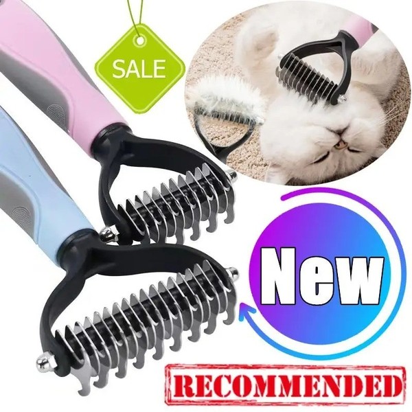 Pet Grooming Brush Cat Dog Hair Remover Comb Shedding Tool