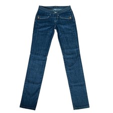 Vintage Roberto Cavalli Low Rise Straight Slim Leg Jeans Dark Wash sz 27x34 y2k