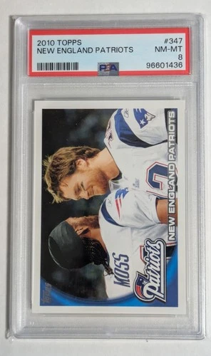 2010 Topps - Randy Moss Tom Brady #347 PSA 8