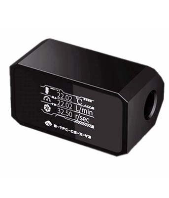 Bykski Inline Flow Meter and Thermometer Safety Module w/ OLED Display V3