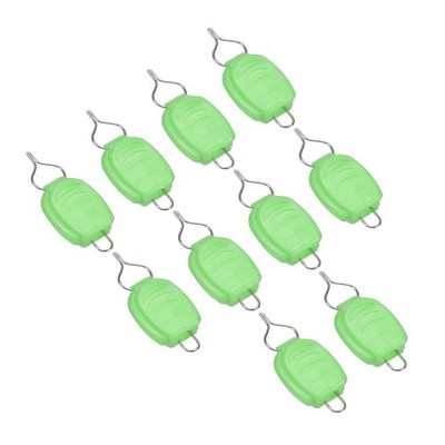 Angelschnur Halter 10er Pack Angelrute Clip Schnalle Kappe Wächter grün