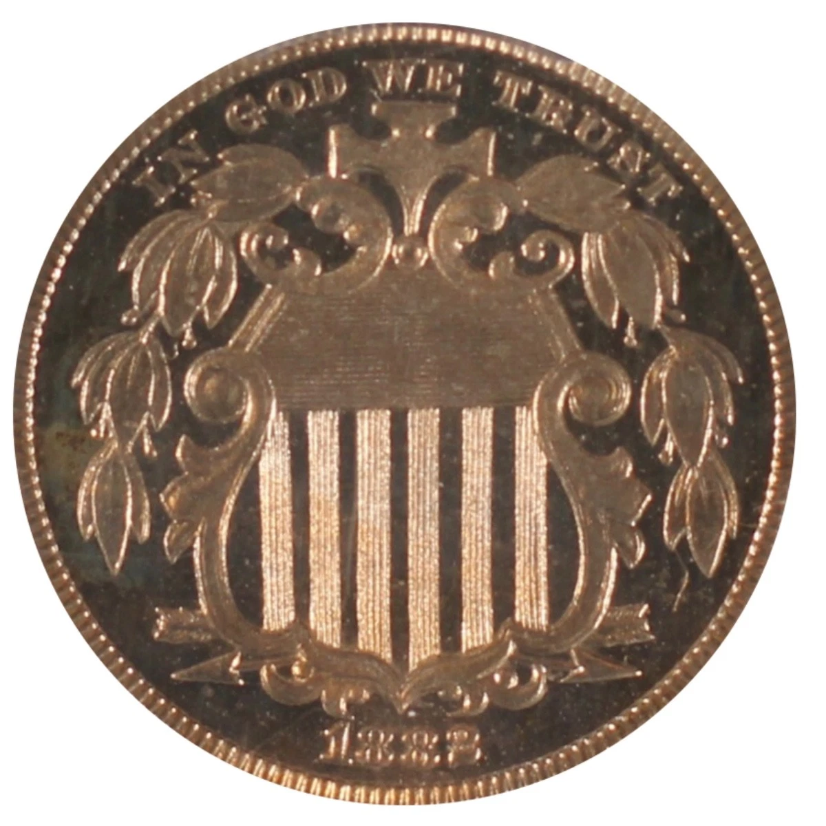 1882 5C Shield Nickel, Judd-1693, Pollock-1895, High R.7, PR65 Cameo PCGS. CAC.