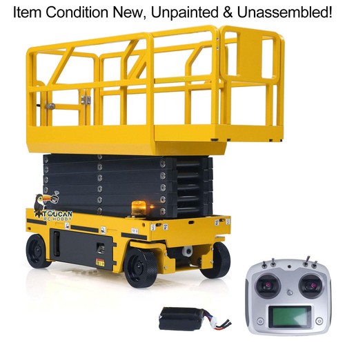 1:14 RC Hydraulic Scissor Lift Platform Kit Aerial Work Truck Industrial Model - Picture 4 of 12