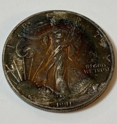 1991 American Silver EAGLE one 1 TROY OUNCE fine SILVER .999 lady liberty