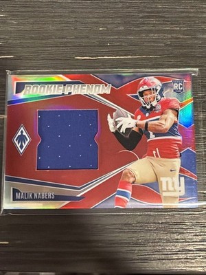 2024 Panini Phoenix - Rookie Phenom Jersey Malik Nabers #RPJ-MNS Red /99 MEM, RC