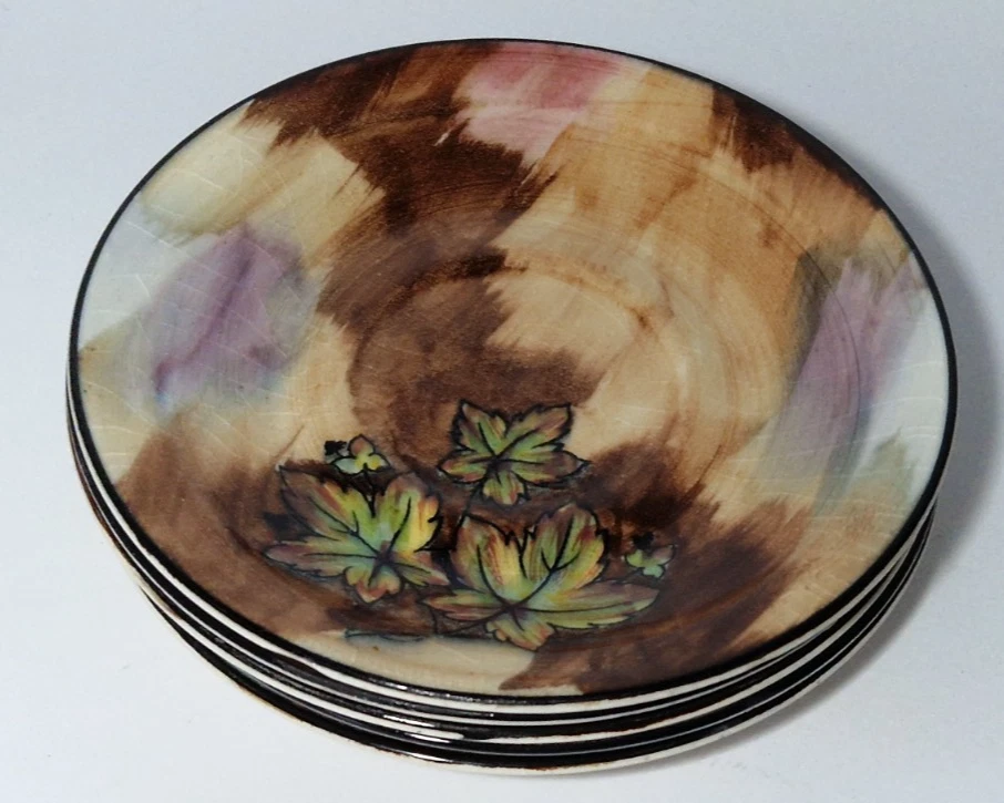 H&K TUNSTALL AUTUMN TINTS - VINTAGE 12 PIECE TEASET, CUPS & SAUCERS R. Grocott - Image 3 of 4