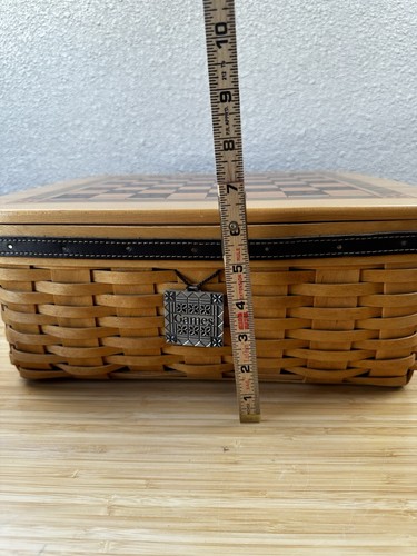 2001 Longaberger Father's Day Checkerboard Basket Minty Liner Protector Checkers - Picture 5 of 16