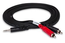 Hosa CMR-203 Stereo Breakout 3.5mm TRS to Dual RCA. 3'