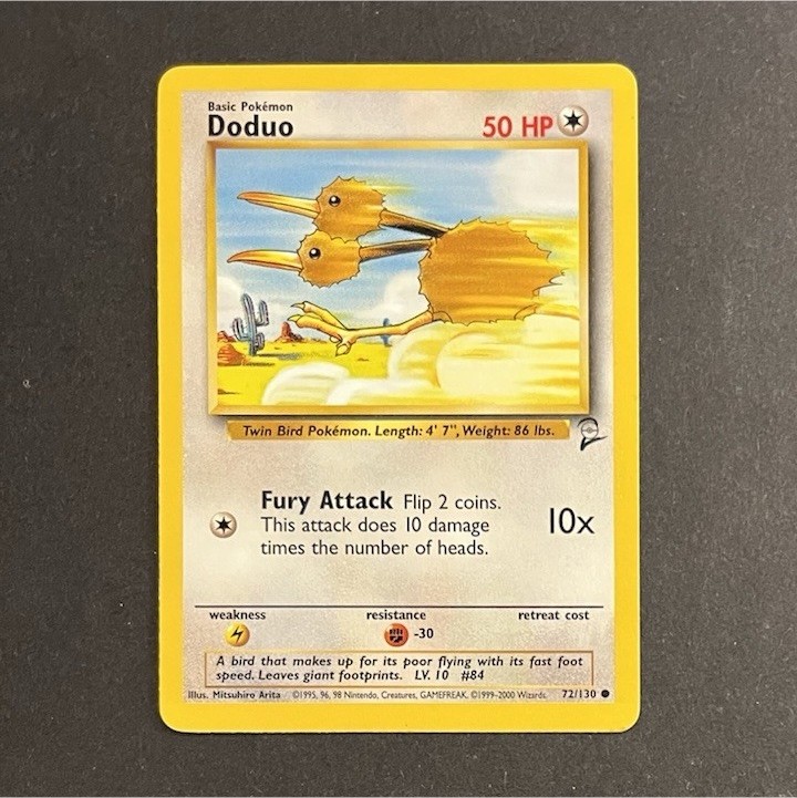 Pokemon Doduo 72/130 Base Set 2 LP/NM WOTC Vintage