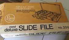 New Vintage Logan Metal Deluxe Slide File No 200 for 2" X 2" 35 MM Color Slides