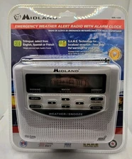 Midland WR-120 Emergency Weather Alert Radio w/Alarm Clock/Brand New