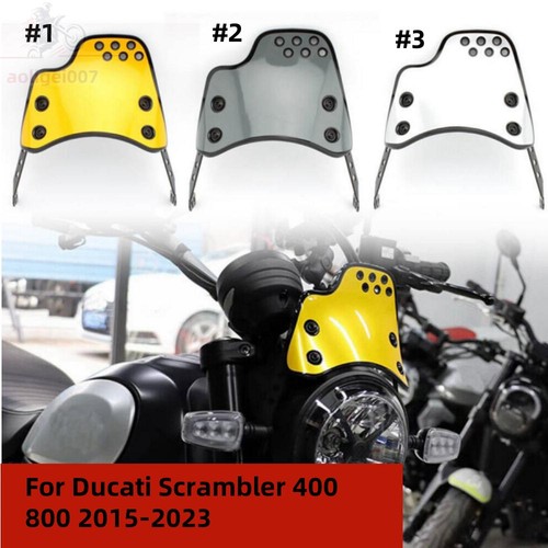 Front Windshield Windscreen Holder Protector Screen For Ducati Scrambler 400 800 - Picture 14 of 14