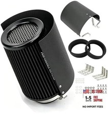 3 3.5 4 inch Cold Air Intake Filter Kit 76mm 89mm 101mm Performance Cone Black