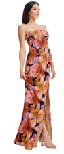 Dress The Population KAI Strapless Gown Women's L Amber Multi NWT