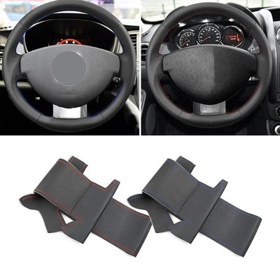 For Renault Duster Dacia 2010 - 2016 Micro Leather Car Steering Wheel Cover Trim