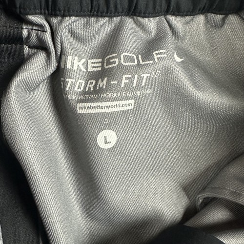 Nike Golf Storm-FIT 10 Pants Large Black Waterproof Windproof Zip Leg Rain - Picture 8 of 12