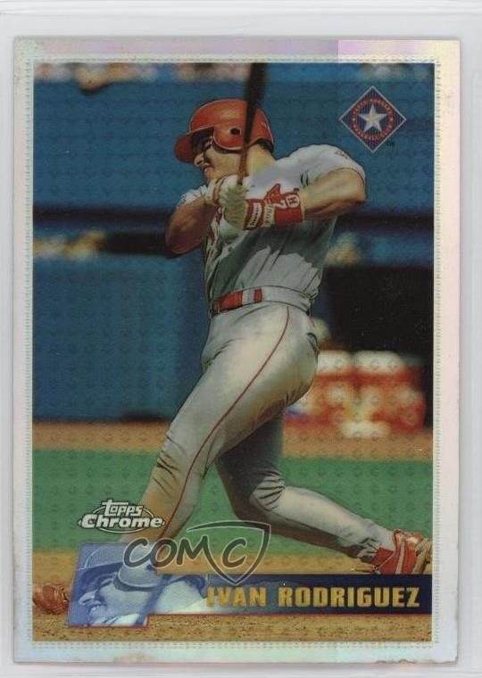 1996 Topps Chrome Refractor Ivan Rodriguez #39 HOF s7f