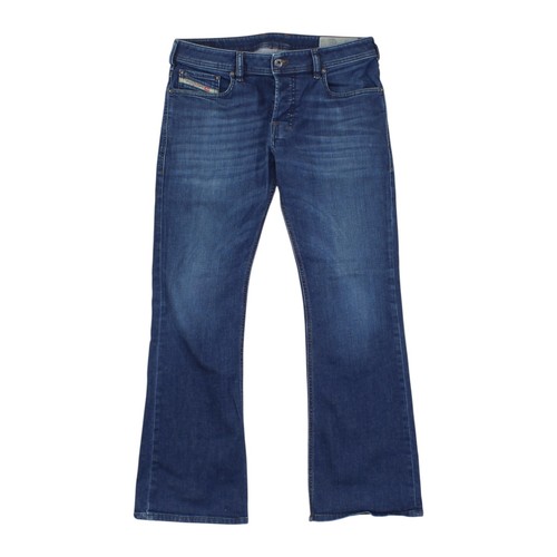 Diesel Zathan Bootcut Jeans Herren W31 L30 Blau Regular Stretch Denim Knopf