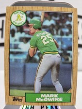 Mark McGwire 1987 Topps #366 - Oakland Athletics - Rookie Card - RC. rookie card picture